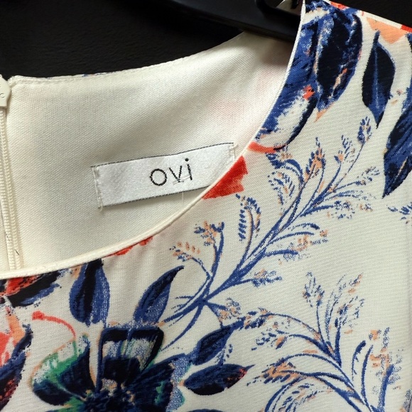 OVI White Floral Print Shift Dress Women’s Size Small - Picture 2 of 3